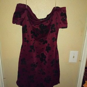 Off the shoulder cocktail dress